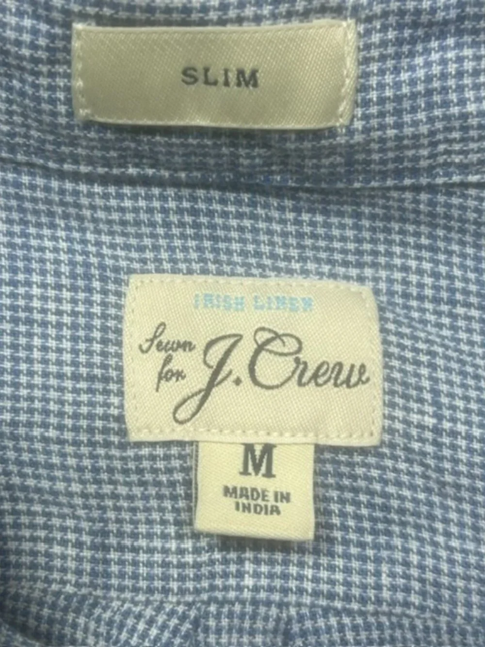 J.Crew Shirt Mens M Blue Baird McNutt Irish Linen Slim Fit Preppy Button Down